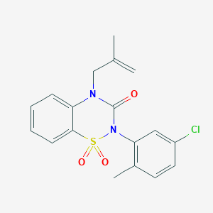 molecular formula C18H17ClN2O3S B6455974 2-(5-chloro-2-methylphenyl)-4-(2-methylprop-2-en-1-yl)-3,4-dihydro-2H-1lambda6,2,4-benzothiadiazine-1,1,3-trione CAS No. 2549012-17-9