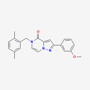 molecular formula C22H21N3O2 B6456020 5-[(2,5-dimethylphenyl)methyl]-2-(3-methoxyphenyl)-4H,5H-pyrazolo[1,5-a]pyrazin-4-one CAS No. 2326916-84-9