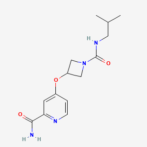 molecular formula C14H20N4O3 B6456061 4-({1-[(2-methylpropyl)carbamoyl]azetidin-3-yl}oxy)pyridine-2-carboxamide CAS No. 2549031-99-2