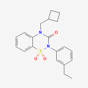 molecular formula C20H22N2O3S B6456081 4-(cyclobutylmethyl)-2-(3-ethylphenyl)-3,4-dihydro-2H-1lambda6,2,4-benzothiadiazine-1,1,3-trione CAS No. 2549017-78-7