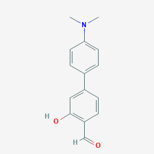 molecular formula C15H15NO2 B6456163 4'-(dimethylamino)-3-hydroxy-[1,1'-biphenyl]-4-carbaldehyde CAS No. 2363714-02-5