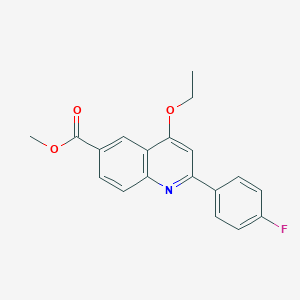 molecular formula C19H16FNO3 B6456220 methyl 4-ethoxy-2-(4-fluorophenyl)quinoline-6-carboxylate CAS No. 2548989-59-7