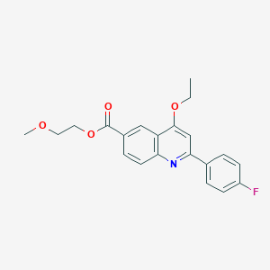 molecular formula C21H20FNO4 B6456247 2-methoxyethyl 4-ethoxy-2-(4-fluorophenyl)quinoline-6-carboxylate CAS No. 2549035-05-2