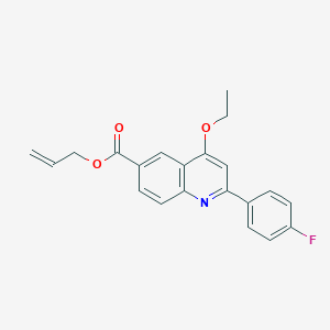 molecular formula C21H18FNO3 B6456252 prop-2-en-1-yl 4-ethoxy-2-(4-fluorophenyl)quinoline-6-carboxylate CAS No. 2549035-86-9