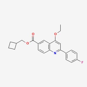 molecular formula C23H22FNO3 B6456269 cyclobutylmethyl 4-ethoxy-2-(4-fluorophenyl)quinoline-6-carboxylate CAS No. 2549028-78-4