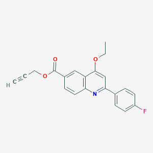 molecular formula C21H16FNO3 B6456293 prop-2-yn-1-yl 4-ethoxy-2-(4-fluorophenyl)quinoline-6-carboxylate CAS No. 2549028-47-7