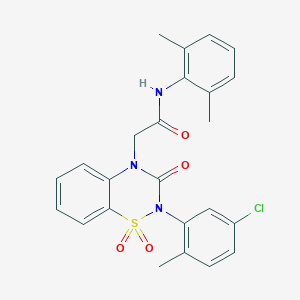 2-[2-(5-chloro-2-methylphenyl)-1,1,3-trioxo-3,4-dihydro-2H-1lambda6,2,4-benzothiadiazin-4-yl]-N-(2,6-dimethylphenyl)acetamide