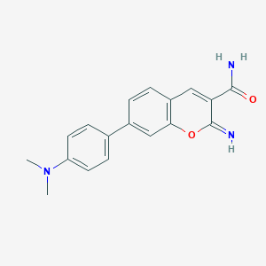 7-[4-(dimethylamino)phenyl]-2-imino-2H-chromene-3-carboxamide