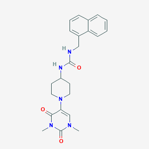 molecular formula C23H27N5O3 B6456382 3-[1-(1,3-dimethyl-2,4-dioxo-1,2,3,4-tetrahydropyrimidin-5-yl)piperidin-4-yl]-1-[(naphthalen-1-yl)methyl]urea CAS No. 2549004-26-2