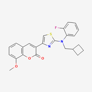 molecular formula C24H21FN2O3S B6456409 3-{2-[(cyclobutylmethyl)(2-fluorophenyl)amino]-1,3-thiazol-4-yl}-8-methoxy-2H-chromen-2-one CAS No. 2549027-10-1