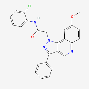 molecular formula C25H19ClN4O2 B6456450 N-(2-chlorophenyl)-2-{8-methoxy-3-phenyl-1H-pyrazolo[4,3-c]quinolin-1-yl}acetamide CAS No. 2548981-32-2