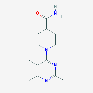 molecular formula C13H20N4O B6456539 1-(2,5,6-trimethylpyrimidin-4-yl)piperidine-4-carboxamide CAS No. 2548980-36-3