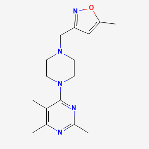 molecular formula C16H23N5O B6456604 2,4,5-trimethyl-6-{4-[(5-methyl-1,2-oxazol-3-yl)methyl]piperazin-1-yl}pyrimidine CAS No. 2549034-64-0