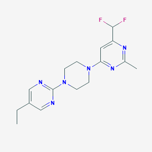 molecular formula C16H20F2N6 B6456618 4-(difluoromethyl)-6-[4-(5-ethylpyrimidin-2-yl)piperazin-1-yl]-2-methylpyrimidine CAS No. 2549035-46-1