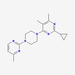 molecular formula C18H24N6 B6456634 2-cyclopropyl-4,5-dimethyl-6-[4-(4-methylpyrimidin-2-yl)piperazin-1-yl]pyrimidine CAS No. 2549039-43-0