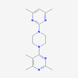 molecular formula C17H24N6 B6456676 4-[4-(4,6-dimethylpyrimidin-2-yl)piperazin-1-yl]-2,5,6-trimethylpyrimidine CAS No. 2549065-42-9