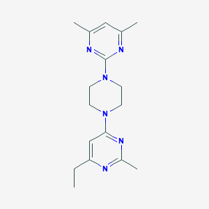 molecular formula C17H24N6 B6456682 4-[4-(4,6-dimethylpyrimidin-2-yl)piperazin-1-yl]-6-ethyl-2-methylpyrimidine CAS No. 2428378-46-3