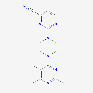 molecular formula C16H19N7 B6456709 2-[4-(2,5,6-trimethylpyrimidin-4-yl)piperazin-1-yl]pyrimidine-4-carbonitrile CAS No. 2549037-91-2