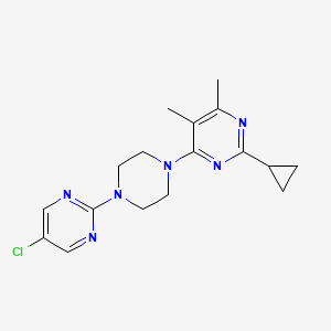 molecular formula C17H21ClN6 B6456717 4-[4-(5-chloropyrimidin-2-yl)piperazin-1-yl]-2-cyclopropyl-5,6-dimethylpyrimidine CAS No. 2549028-24-0