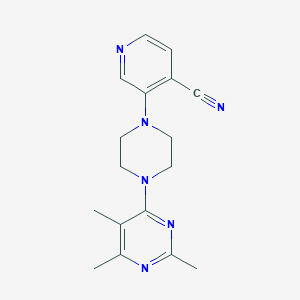 molecular formula C17H20N6 B6456719 3-[4-(2,5,6-trimethylpyrimidin-4-yl)piperazin-1-yl]pyridine-4-carbonitrile CAS No. 2549039-73-6