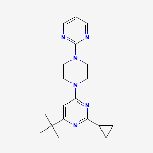 molecular formula C19H26N6 B6456736 4-tert-butyl-2-cyclopropyl-6-[4-(pyrimidin-2-yl)piperazin-1-yl]pyrimidine CAS No. 2549030-14-8