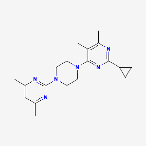 2-cyclopropyl-4-[4-(4,6-dimethylpyrimidin-2-yl)piperazin-1-yl]-5,6-dimethylpyrimidine