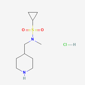molecular formula C10H21ClN2O2S B6456806 N-methyl-N-[(piperidin-4-yl)methyl]cyclopropanesulfonamide hydrochloride CAS No. 2549027-26-9