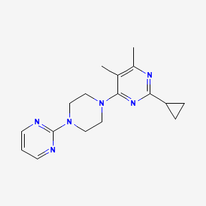 molecular formula C17H22N6 B6456845 2-cyclopropyl-4,5-dimethyl-6-[4-(pyrimidin-2-yl)piperazin-1-yl]pyrimidine CAS No. 2549041-70-3