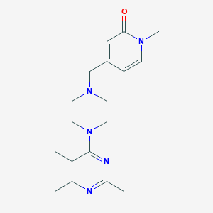 molecular formula C18H25N5O B6456851 1-methyl-4-{[4-(2,5,6-trimethylpyrimidin-4-yl)piperazin-1-yl]methyl}-1,2-dihydropyridin-2-one CAS No. 2549021-44-3