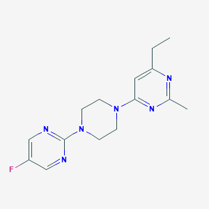 molecular formula C15H19FN6 B6456856 4-ethyl-6-[4-(5-fluoropyrimidin-2-yl)piperazin-1-yl]-2-methylpyrimidine CAS No. 2549006-20-2