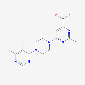 4-(difluoromethyl)-6-[4-(5,6-dimethylpyrimidin-4-yl)piperazin-1-yl]-2-methylpyrimidine
