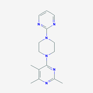 molecular formula C15H20N6 B6456868 2,4,5-trimethyl-6-[4-(pyrimidin-2-yl)piperazin-1-yl]pyrimidine CAS No. 2549033-91-0