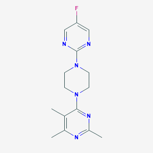 molecular formula C15H19FN6 B6456871 4-[4-(5-fluoropyrimidin-2-yl)piperazin-1-yl]-2,5,6-trimethylpyrimidine CAS No. 2549041-96-3