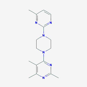 molecular formula C16H22N6 B6456881 2,4,5-trimethyl-6-[4-(4-methylpyrimidin-2-yl)piperazin-1-yl]pyrimidine CAS No. 2549016-63-7