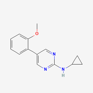 molecular formula C14H15N3O B6456883 N-cyclopropyl-5-(2-methoxyphenyl)pyrimidin-2-amine CAS No. 2549032-70-2