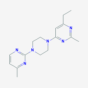 molecular formula C16H22N6 B6456906 4-ethyl-2-methyl-6-[4-(4-methylpyrimidin-2-yl)piperazin-1-yl]pyrimidine CAS No. 2549016-72-8