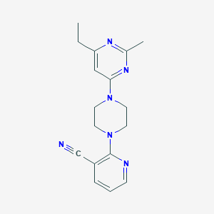 molecular formula C17H20N6 B6456919 2-[4-(6-ethyl-2-methylpyrimidin-4-yl)piperazin-1-yl]pyridine-3-carbonitrile CAS No. 2549033-94-3