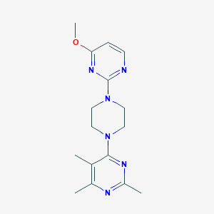 molecular formula C16H22N6O B6456947 4-[4-(4-methoxypyrimidin-2-yl)piperazin-1-yl]-2,5,6-trimethylpyrimidine CAS No. 2549036-49-7