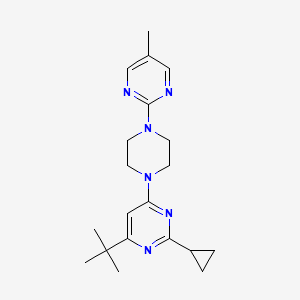 molecular formula C20H28N6 B6457037 4-tert-butyl-2-cyclopropyl-6-[4-(5-methylpyrimidin-2-yl)piperazin-1-yl]pyrimidine CAS No. 2549021-89-6