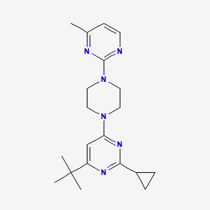 molecular formula C20H28N6 B6457039 4-tert-butyl-2-cyclopropyl-6-[4-(4-methylpyrimidin-2-yl)piperazin-1-yl]pyrimidine CAS No. 2549042-56-8