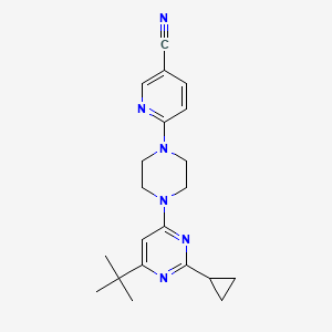 6-[4-(6-tert-butyl-2-cyclopropylpyrimidin-4-yl)piperazin-1-yl]pyridine-3-carbonitrile