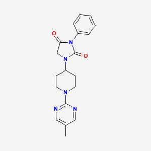 molecular formula C19H21N5O2 B6457152 1-[1-(5-methylpyrimidin-2-yl)piperidin-4-yl]-3-phenylimidazolidine-2,4-dione CAS No. 2548992-22-7