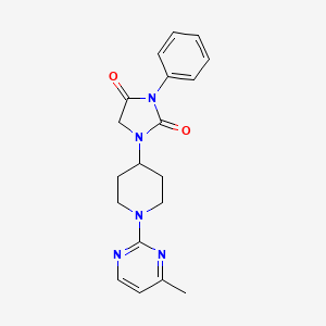 molecular formula C19H21N5O2 B6457160 1-[1-(4-methylpyrimidin-2-yl)piperidin-4-yl]-3-phenylimidazolidine-2,4-dione CAS No. 2549008-41-3