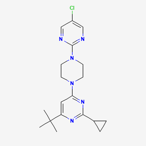 molecular formula C19H25ClN6 B6457194 4-tert-butyl-6-[4-(5-chloropyrimidin-2-yl)piperazin-1-yl]-2-cyclopropylpyrimidine CAS No. 2549046-92-4