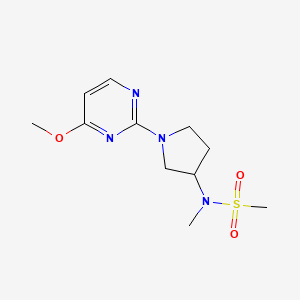 molecular formula C11H18N4O3S B6457235 N-[1-(4-methoxypyrimidin-2-yl)pyrrolidin-3-yl]-N-methylmethanesulfonamide CAS No. 2549046-89-9