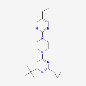 molecular formula C21H30N6 B6457266 4-tert-butyl-2-cyclopropyl-6-[4-(5-ethylpyrimidin-2-yl)piperazin-1-yl]pyrimidine CAS No. 2549017-35-6