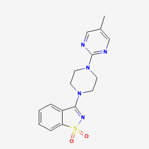 molecular formula C16H17N5O2S B6457285 3-[4-(5-methylpyrimidin-2-yl)piperazin-1-yl]-1lambda6,2-benzothiazole-1,1-dione CAS No. 2549043-57-2
