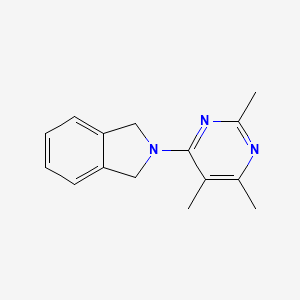 molecular formula C15H17N3 B6457307 2-(2,5,6-trimethylpyrimidin-4-yl)-2,3-dihydro-1H-isoindole CAS No. 2549046-11-7