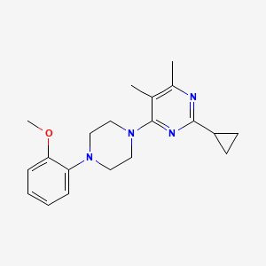 molecular formula C20H26N4O B6457340 2-cyclopropyl-4-[4-(2-methoxyphenyl)piperazin-1-yl]-5,6-dimethylpyrimidine CAS No. 2548987-69-3