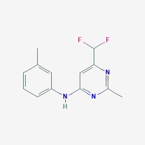 molecular formula C13H13F2N3 B6457397 6-(difluoromethyl)-2-methyl-N-(3-methylphenyl)pyrimidin-4-amine CAS No. 2548990-94-7
